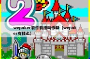 wepoker软件有挂吗作弊（wepoker有挂么）