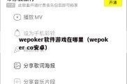 wepoker软件游戏在哪里（wepoker co安卓）