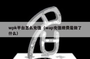 wpk平台怎么充值（wap充值缴费是做了什么）