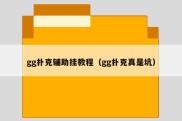 gg扑克辅助挂教程（gg扑克真是坑）